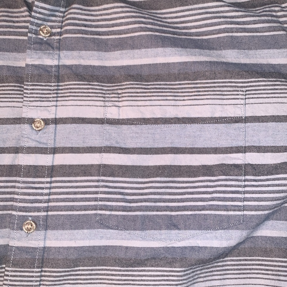 Eddie Bauer Classic Fit Striped Cotton Button Down Collared Shirt Size T3XL EUC - Picture 4 of 9